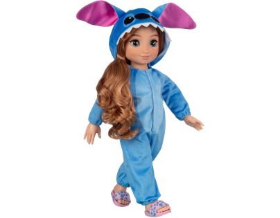 Bábika s dlhými vlasmi 45 cm v oblečení Stitch