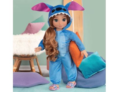 Bábika s dlhými vlasmi 45 cm v oblečení Stitch