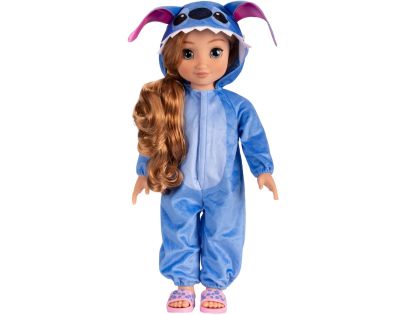 Bábika s dlhými vlasmi 45 cm v oblečení Stitch
