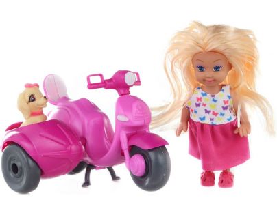 Bábika s motorkou a psíkom