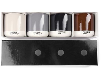 PANTONE Latte termo hrnček set 4ks - Warm Gray, Cool Gray, Brown, Black