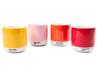 PANTONE Latte termo hrnček set 4ks - Yellow, Red, Orange, Light Pink