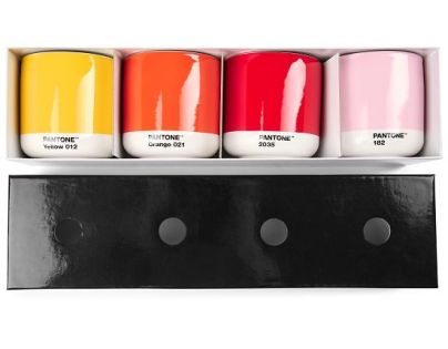 PANTONE Latte termo hrnček set 4ks - Yellow, Red, Orange, Light Pink