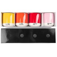 PANTONE Latte termo hrnček set 4ks - Yellow, Red, Orange, Light Pink 2