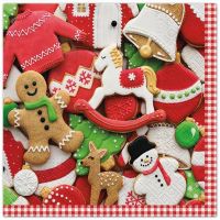 Papierové servítky s vianočným motivom, trojvrstvové 33 x 33 cm, 20 ks