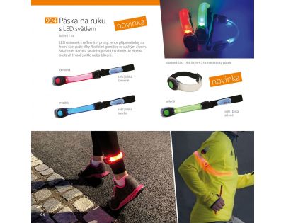 Altima Páska na ruku s LED svetlom modrá