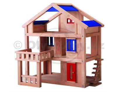 PlanToys 7150 - Patrový domeček pro panenky s balkonem a terasou