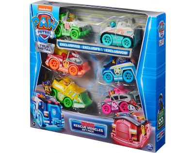 Spin Master Labková patrola Die-cast multibalenie neónových autíčok