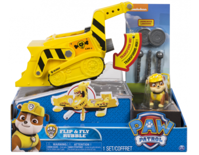 Paw Patrol rýchlo meniace sa vozidlá Rubbles Flip a lietajúci stroj