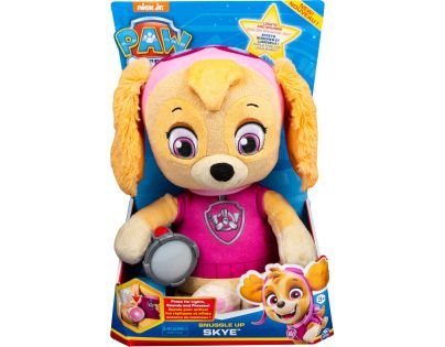 Spin Master Paw Patrol veľké uspávacie plyšové hračky Skye s baterkou