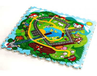 Teddies Puzzle penové Mesto 9 dielikov