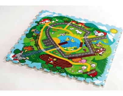 Teddies Puzzle penové Mesto 9 dielikov