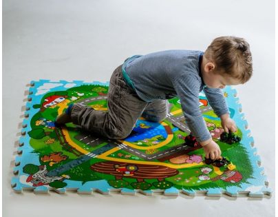 Teddies Puzzle penové Mesto 9 dielikov