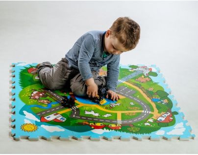 Teddies Puzzle penové Mesto 9 dielikov