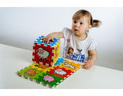 Teddies Puzzle penové Moje prvé zvieratká 6 dielikov