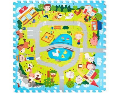 Plastica Puzzle penové Dedina 9 dielikov