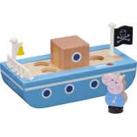 TM Toys Peppa Pig drevená loď a figúrka George 3
