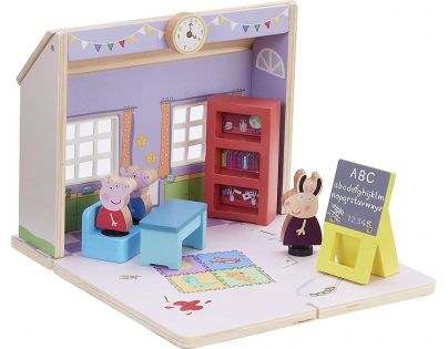 TM Toys Peppa Pig Drevená škola s figúrkami a príslušenstvom