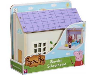 TM Toys Peppa Pig Drevená škola s figúrkami a príslušenstvom