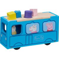TM Toys Peppa Pig Drevený autobus vkladačka 2