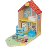 TM Toys Peppa Pig Drevený rodinný domček s figúrkami a príslušenstvom