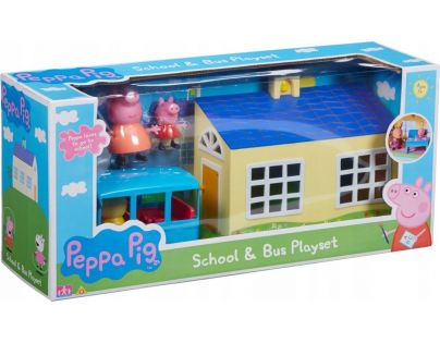 Peppa Pig Škola a školský autobus hrací set