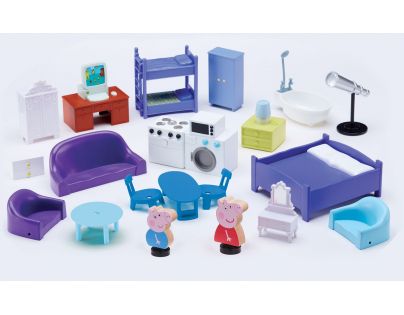 TM Toys Peppa Pig veľký drevený rodinný dom so svetlom a zvukom