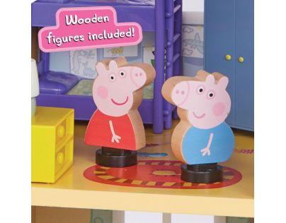 TM Toys Peppa Pig veľký drevený rodinný dom so svetlom a zvukom