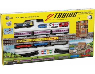 Pequetren Vlak 2 v 1 s dvoma súpravami