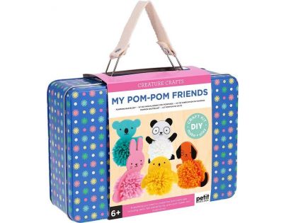 Petit Collage Kreatívny kufrík Bambulkové zvieratká