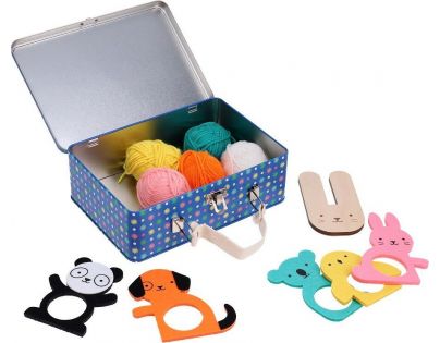 Petit Collage Kreatívny kufrík Bambulkové zvieratká