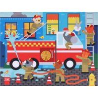 Petit Collage Podlahové puzzle Požiarnici