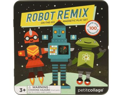 Petitcollage Puzzle magnetické Knižka Roboti 25 dielikov