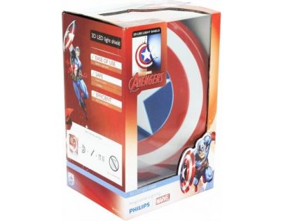 Philips Avengers 3D světlo na zeď Štít Capitain America