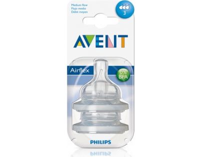 Philips Avent SCF633/27 Cumlík AIRFLEX 3 otvory od 3 m, 2 ks