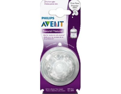Philips Avent Dudlík Natural 1 otvor mini 2 ks