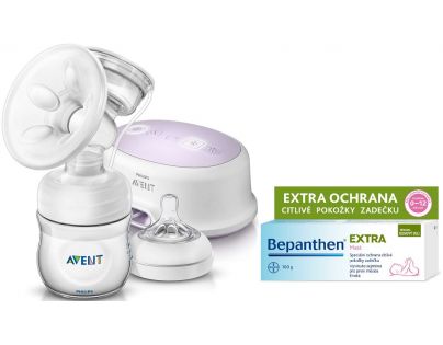 Philips Avent Elektronická odsávačka Natural se zásobníkem 125 ml a dárek