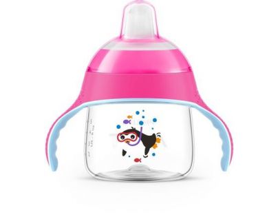 Philips Avent Hrnček pre prvý dúškami Premium 200 ml ružový