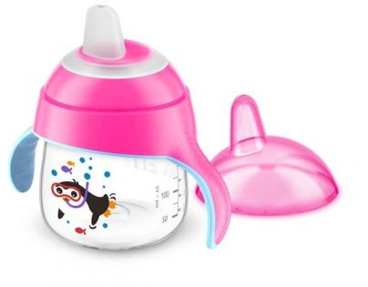 Philips Avent Hrnček pre prvý dúškami Premium 200 ml ružový