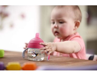 Philips Avent Hrnček pre prvý dúškami Premium 200 ml ružový