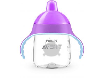Avent netečúci hrnček Rybka fialový 260ml
