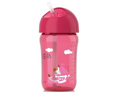 Philips Avent Hrnček so slamkou 340 ml - Ružová