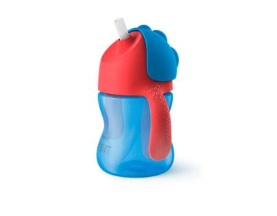 Avent hrnček so slamkou modrý 200 ml