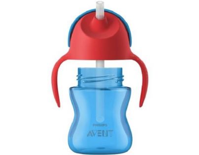 Avent hrnček so slamkou modrý 200 ml