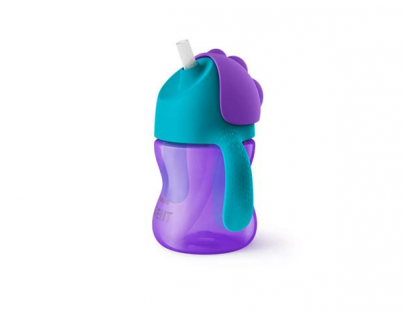 Philips Avent Hrnček so slamkou fialový 200 ml dievča