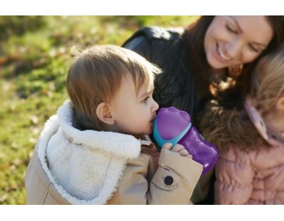 Philips Avent Hrnček so slamkou fialový 200 ml dievča