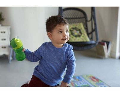 Philips Avent Hrnček s ohebnou slamkou 300 ml zelený