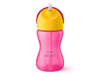 Philips Avent Hrnček s ohebnou slamkou 300 ml ružový