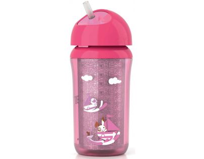 Avent Kúzelný hrnček IZO so slamkou ružový 260 ml