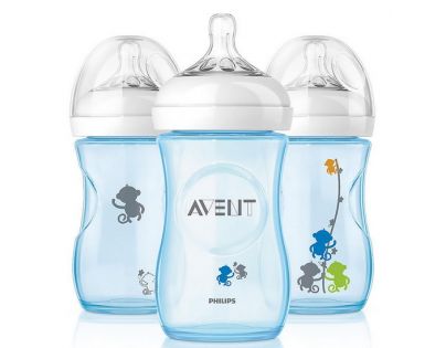 Philips Avent Láhev Natural 260 ml opice modrá